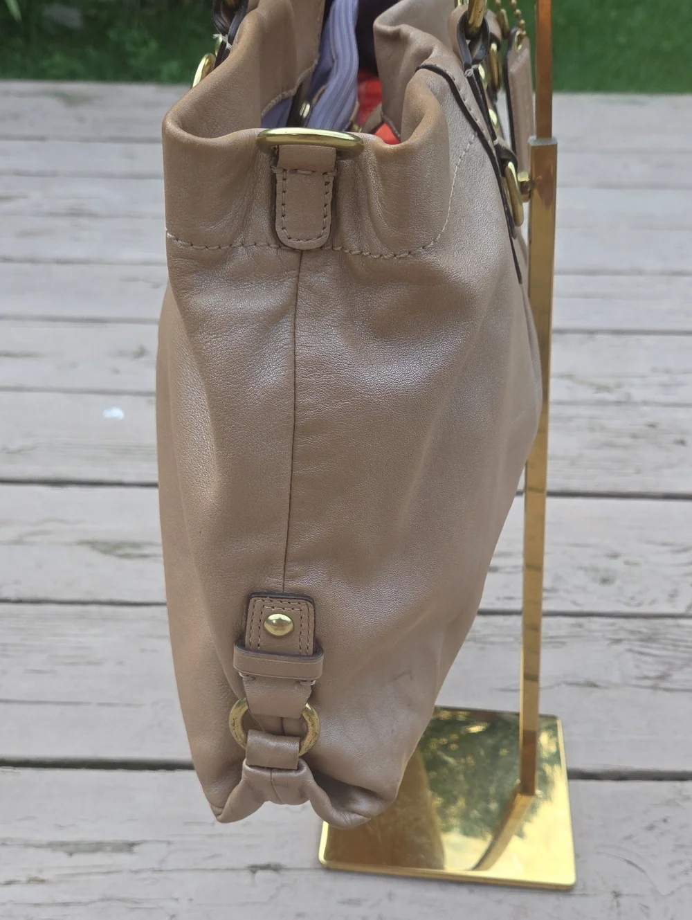 Coach Ashley F15513 2010 Carryall Metallic Leather Satchel $398 Retail GUC
